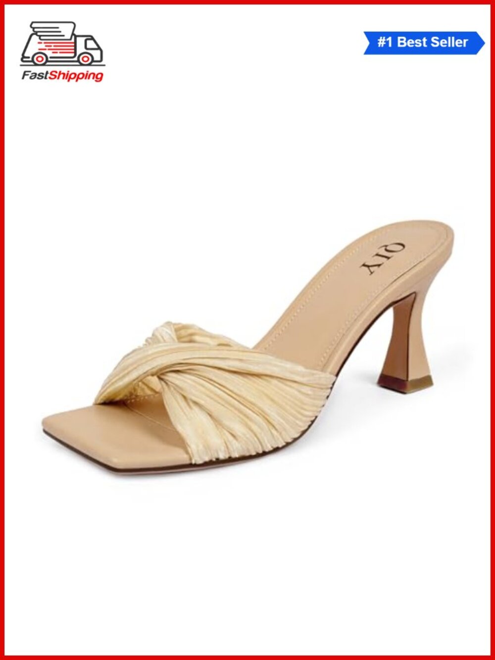 Satin Mule Heels Open Square Toe Kitten Heel Slip On Dress Shoes